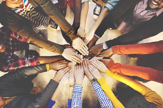 Hands in a circle
