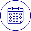 Icon representing a calendar