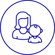 Mother and child icon