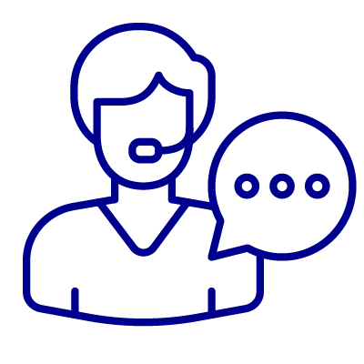 Icon representing call center worker