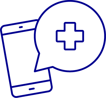 Mobile phone virtual doctor icon